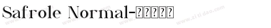 Safrole Normal字体转换